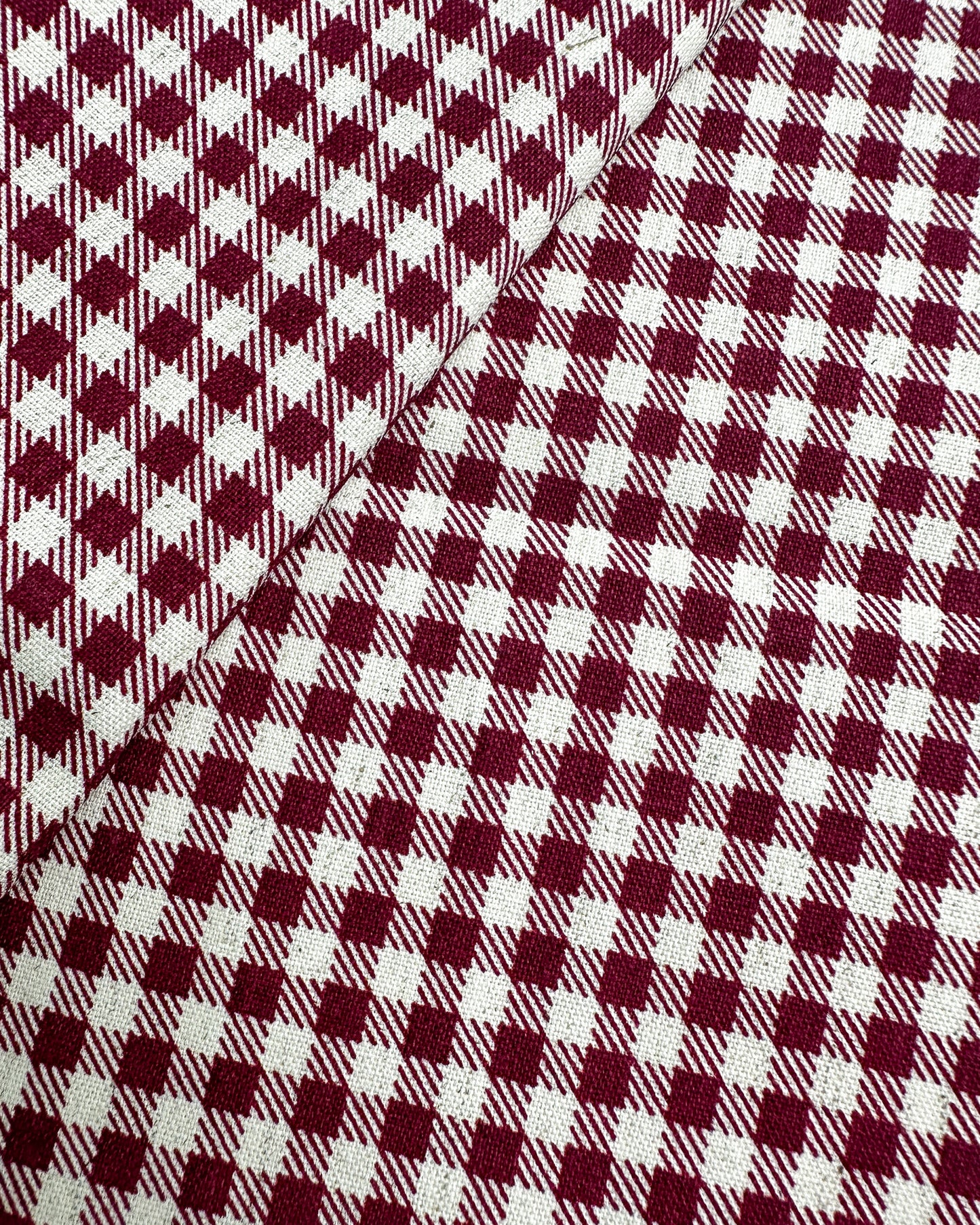 Algodão com linho 1/2m - estampado xadrez