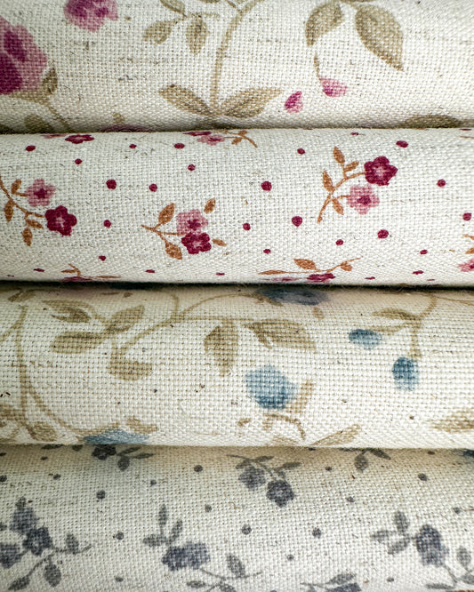 Algodão com linho 1/2m - estampado floral