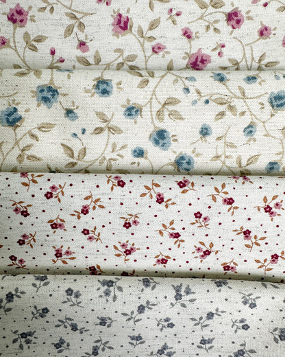 Algodão com linho 1/2m - estampado floral