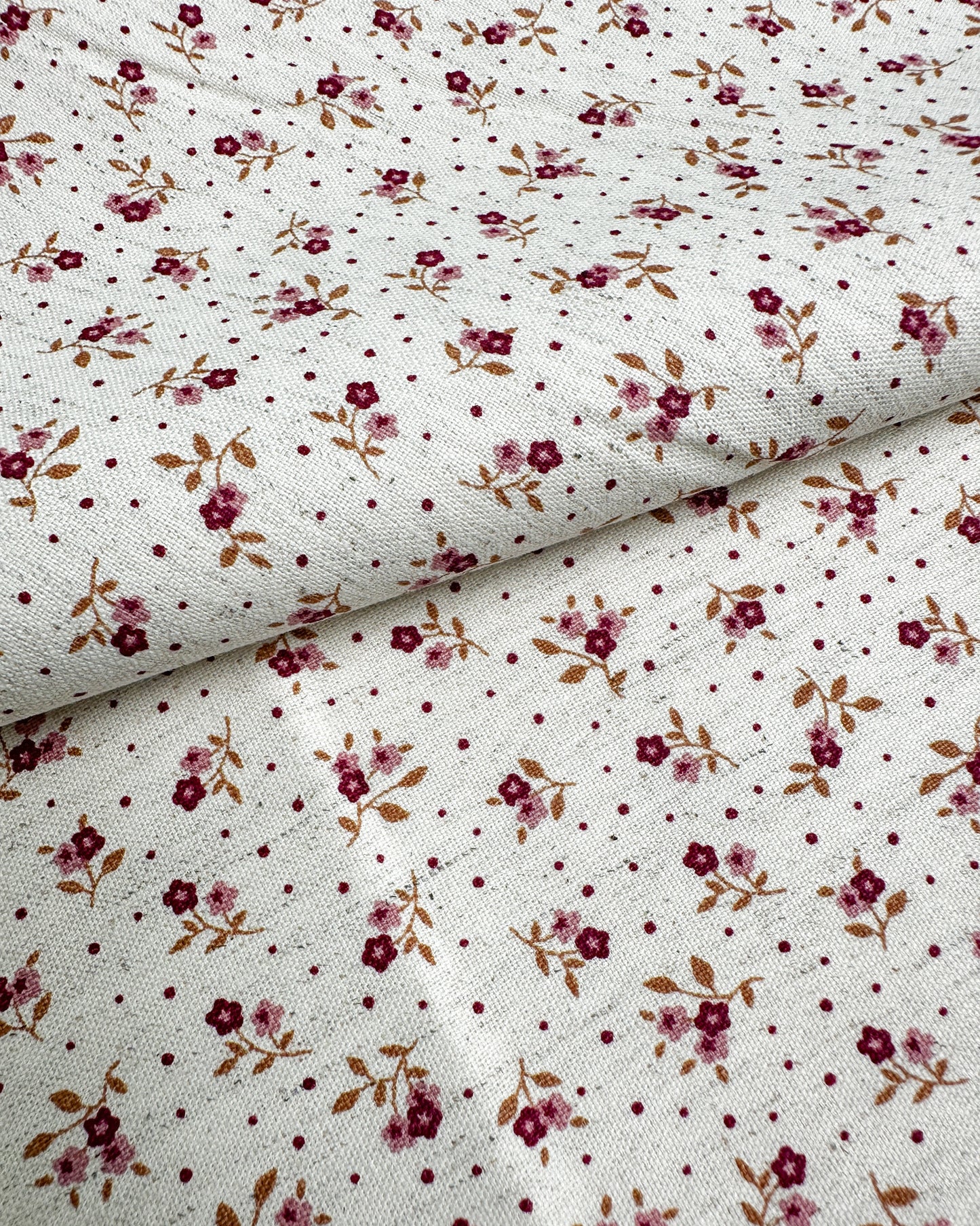 Algodão com linho 1/2m - estampado floral