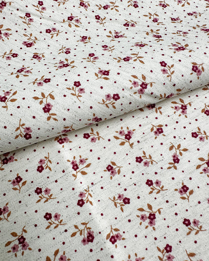 Algodão com linho 1/2m - estampado floral