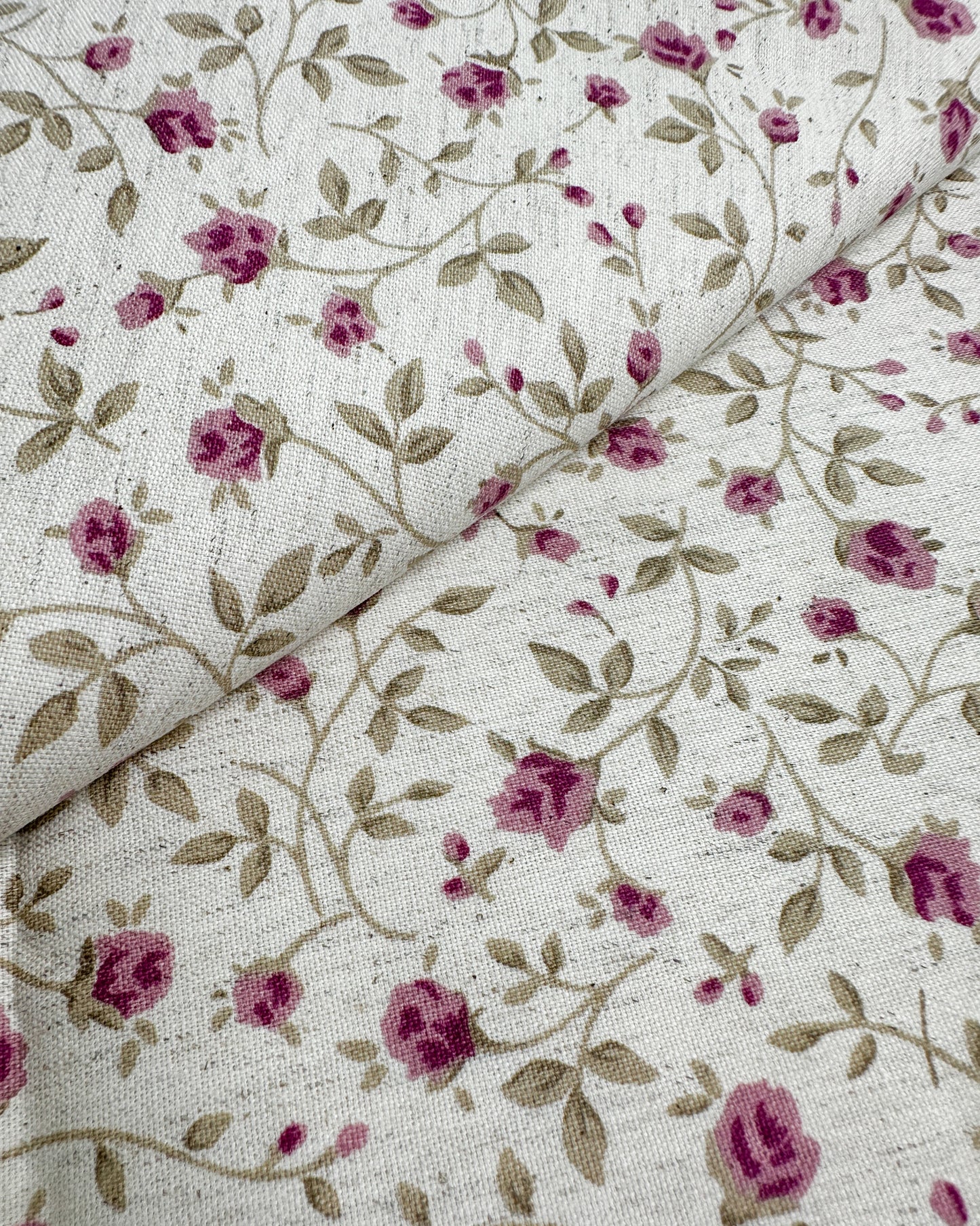 Algodão com linho 1/2m - estampado floral