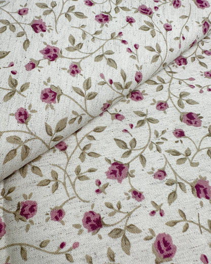 Algodão com linho 1/2m - estampado floral