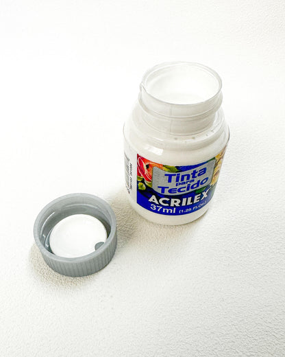 Tinta para tecido Acrilex - 519 branco