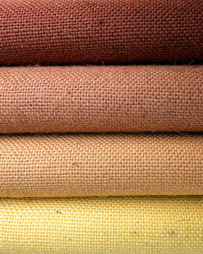 4 cortes Fat quarter algodão com linho - tons terrossos