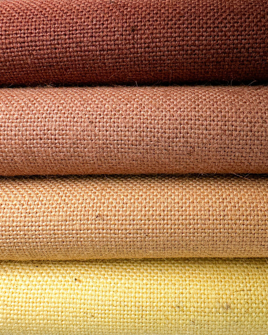 4 cortes Fat quarter algodão com linho - tons terrossos