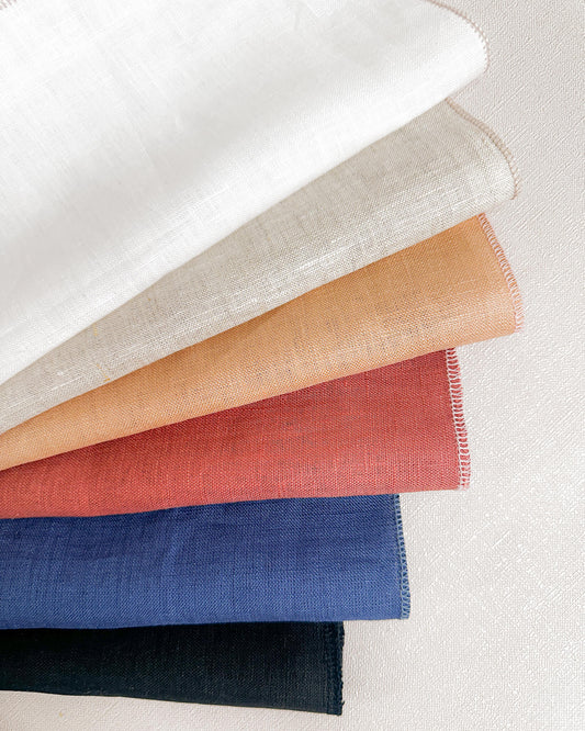 Kit com 6 cortes de linho puro