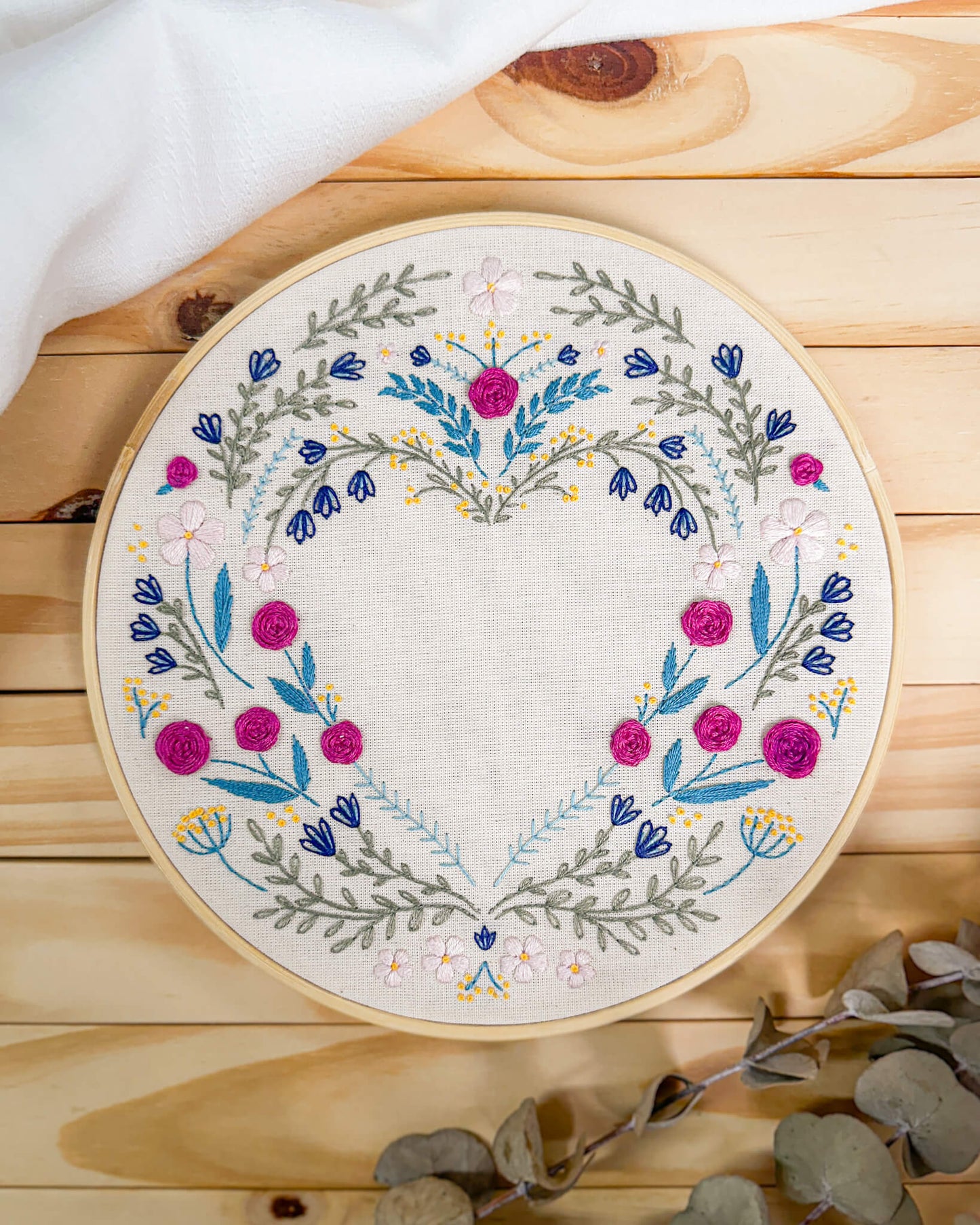 Kit Quero Bordar - Coração Vazado