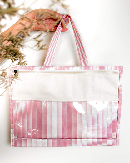 Pasta para Bordado Listras Rosa - Edição Limitada