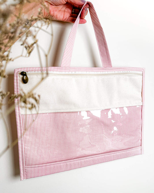 Pasta para Bordado Listras Rosa - Edição Limitada