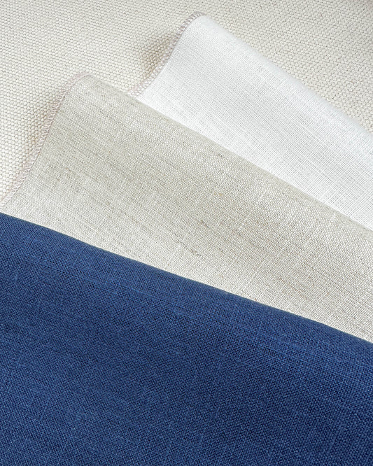 Corte de linho puro Mediterrâneo 25x25