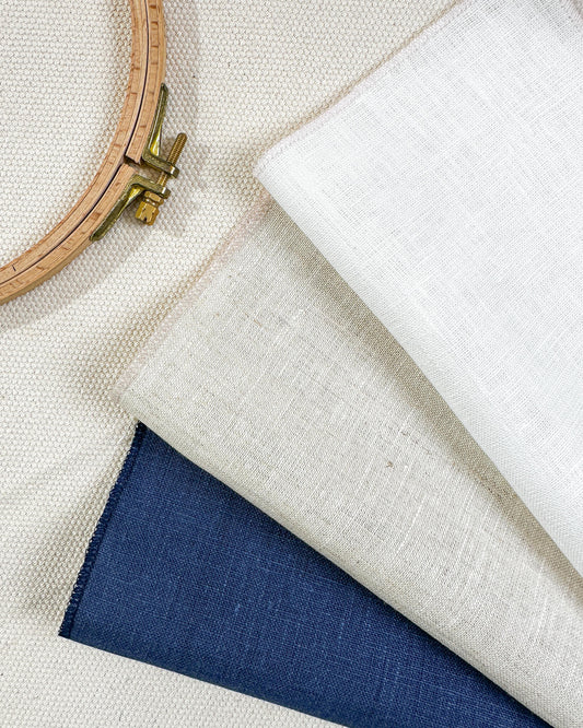 Corte de linho puro Mediterrâneo 25x25