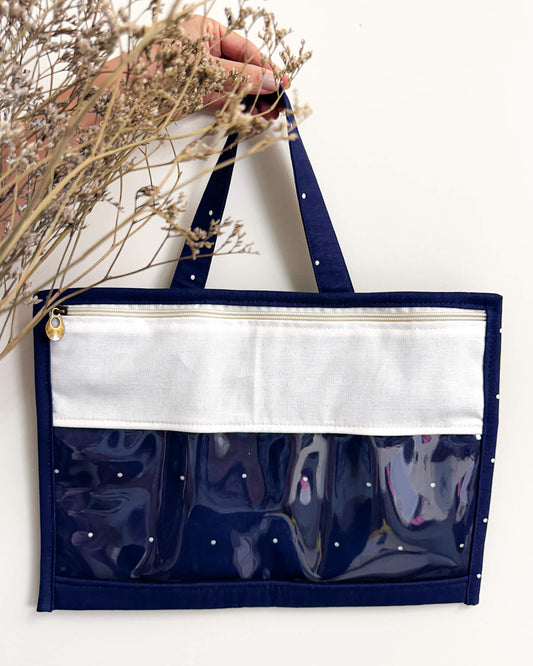 Pasta para Bordado Poá Azul Jeans - Edição Limitada