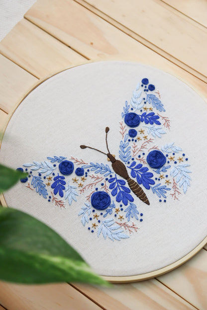 Kit Quero Bordar - Borboleta floral