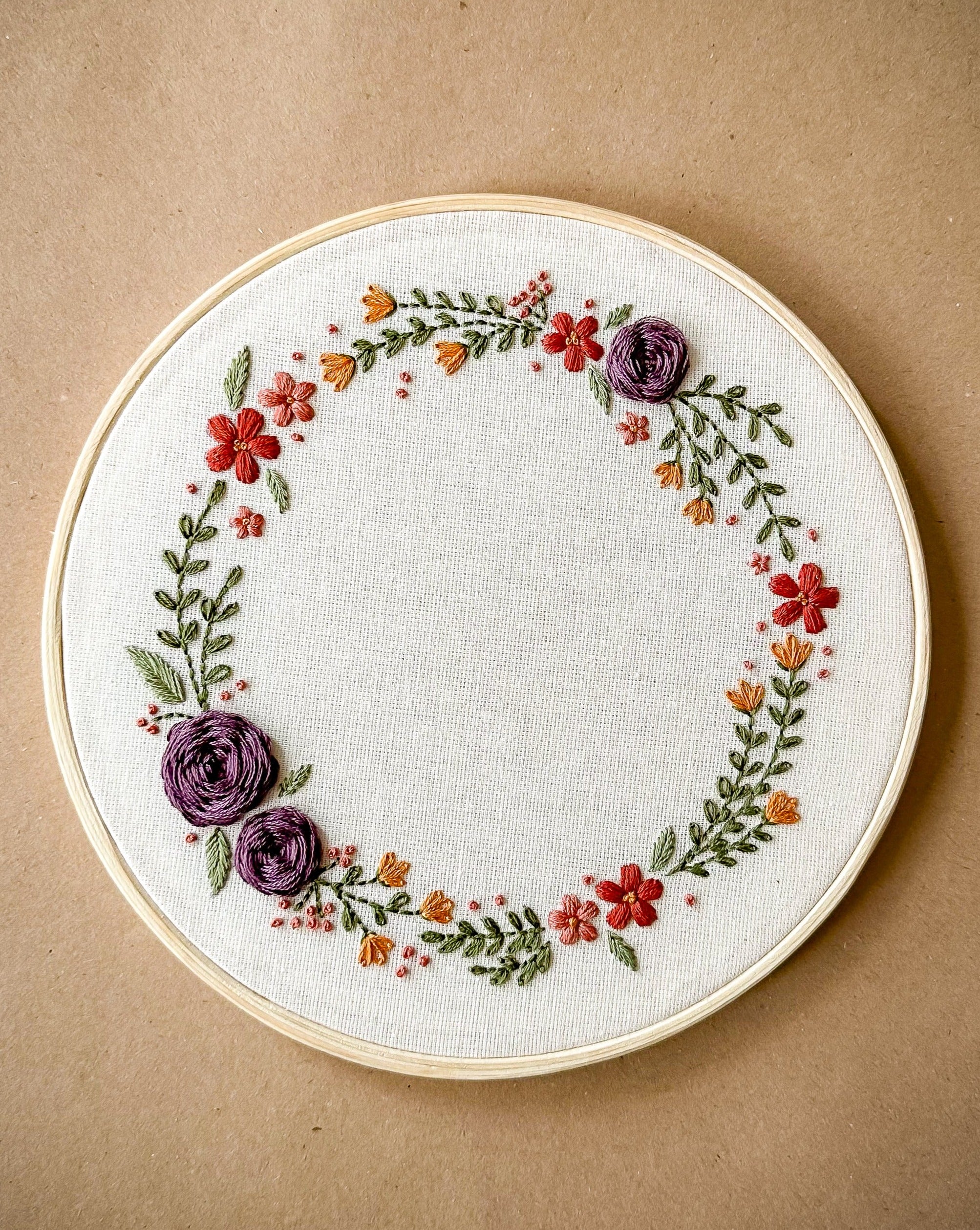 Kit Quero Bordar - Guirlanda floral