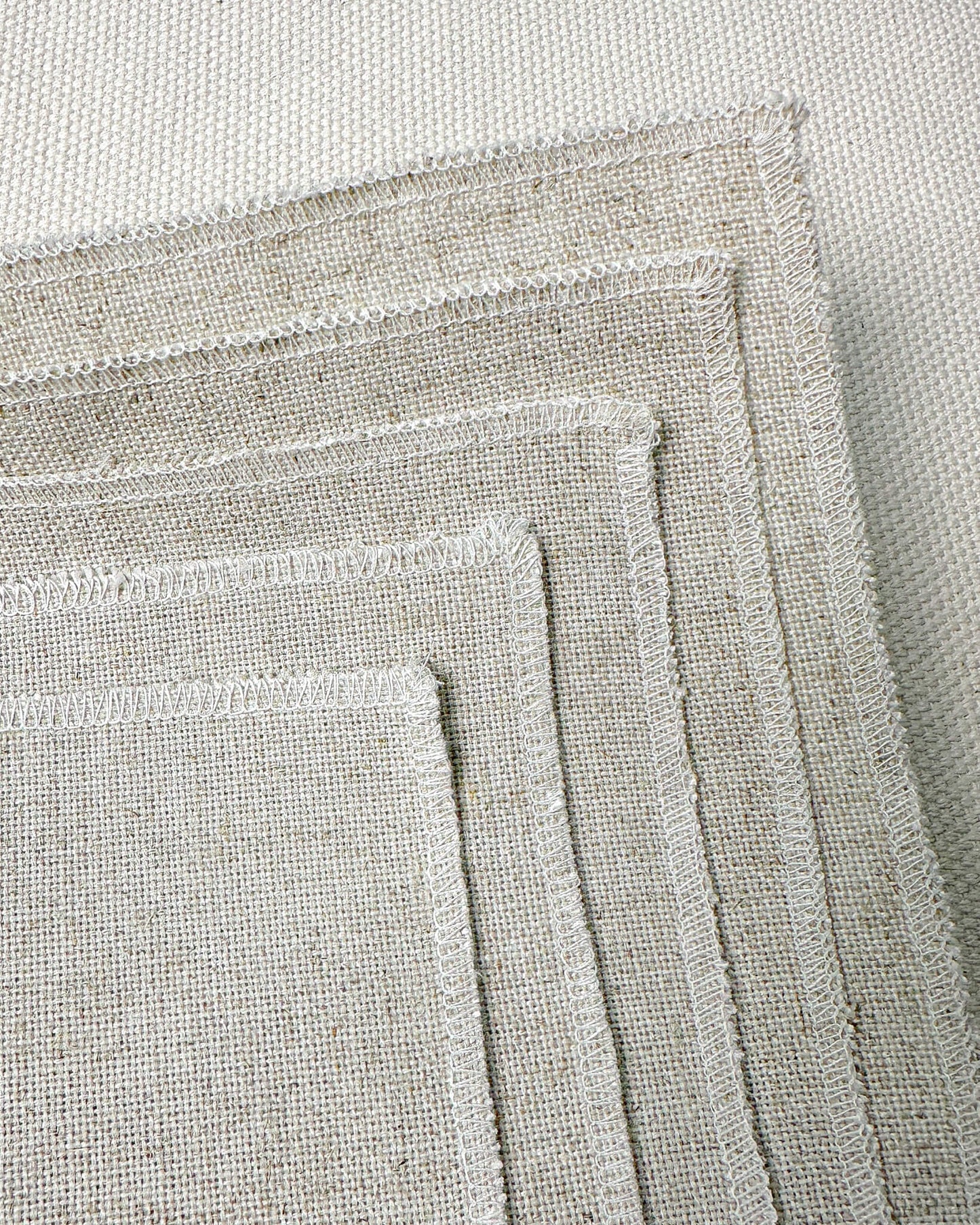 Kit com 5 cortes de linho madeira natural 30x30