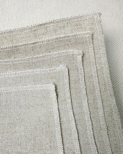 Kit com 5 cortes de linho madeira natural 30x30