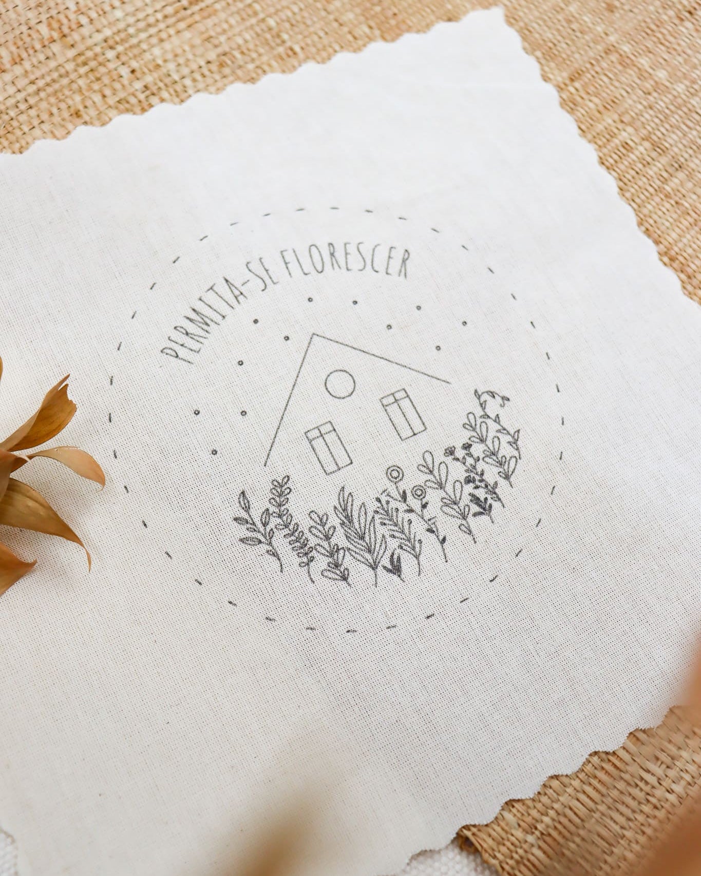 Prontos para Bordar – Kit Tecidos Riscados "Permita-se" Hygge