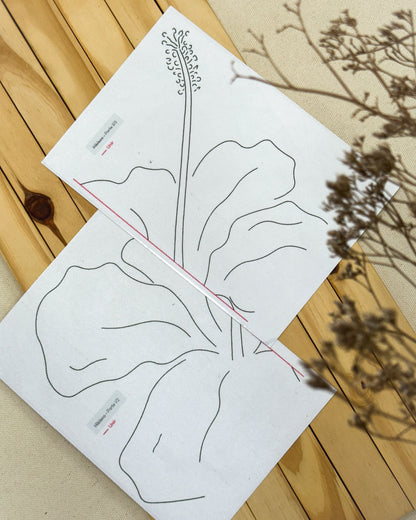 Aplique e Borde - Kit entretela adesiva - Hibisco | Ponto a Ponto 50