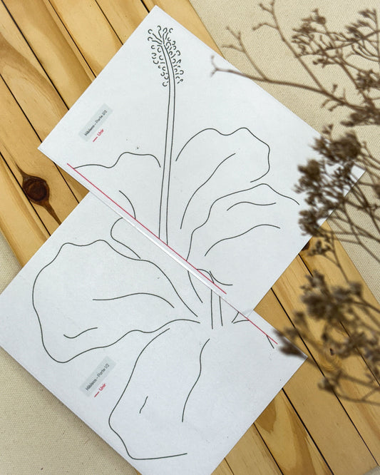 Aplique e Borde - Kit entretela adesiva - Hibisco | Ponto a Ponto 50