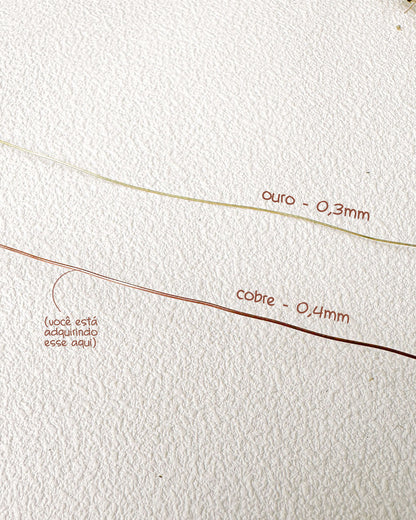 Fio de Arame Metálico – Cobre 0,4 mm (1 metro)