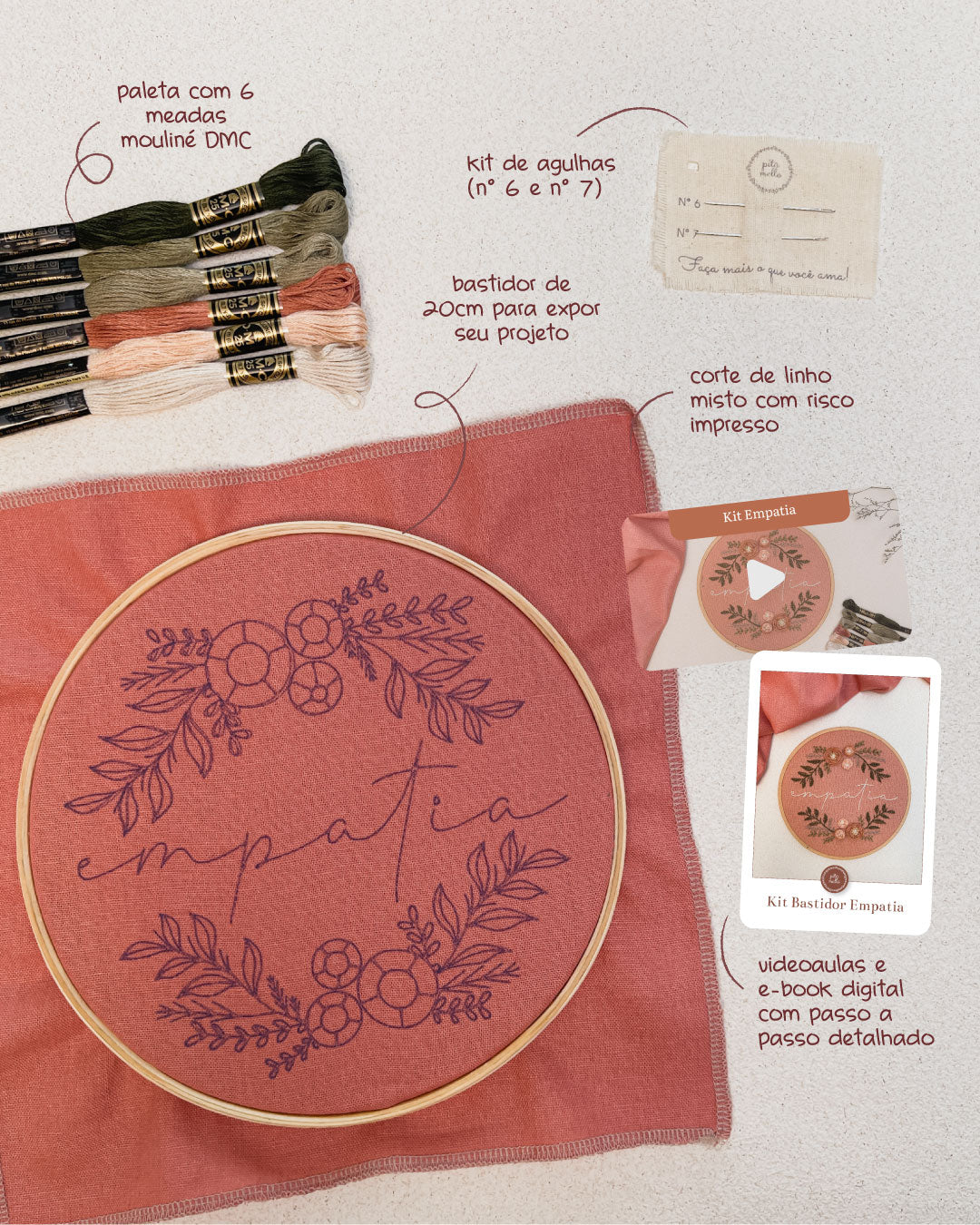 Kit Quero Bordar -  Empatia