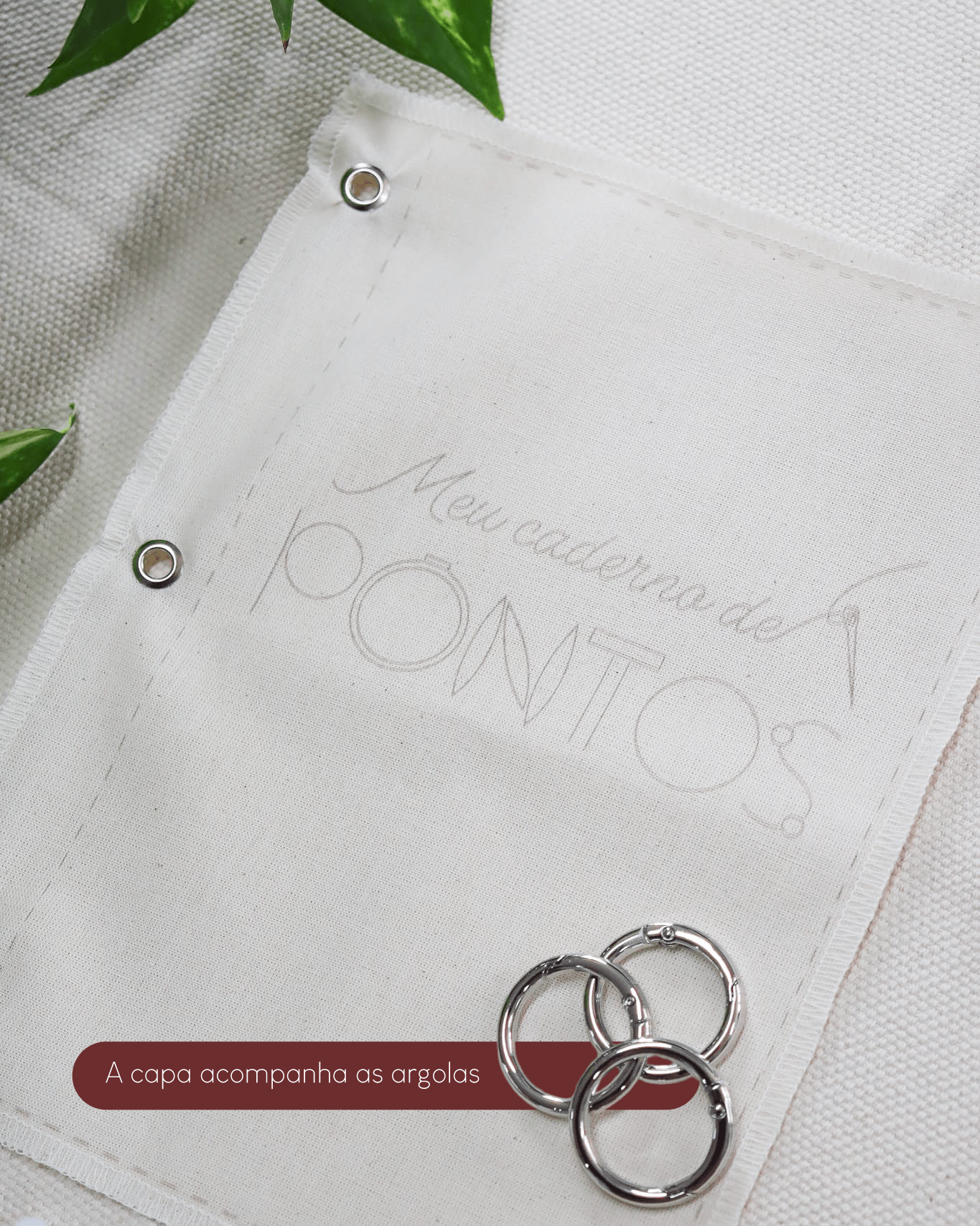 Meu Caderno de Pontos - Página em Algodão Cru (individual)