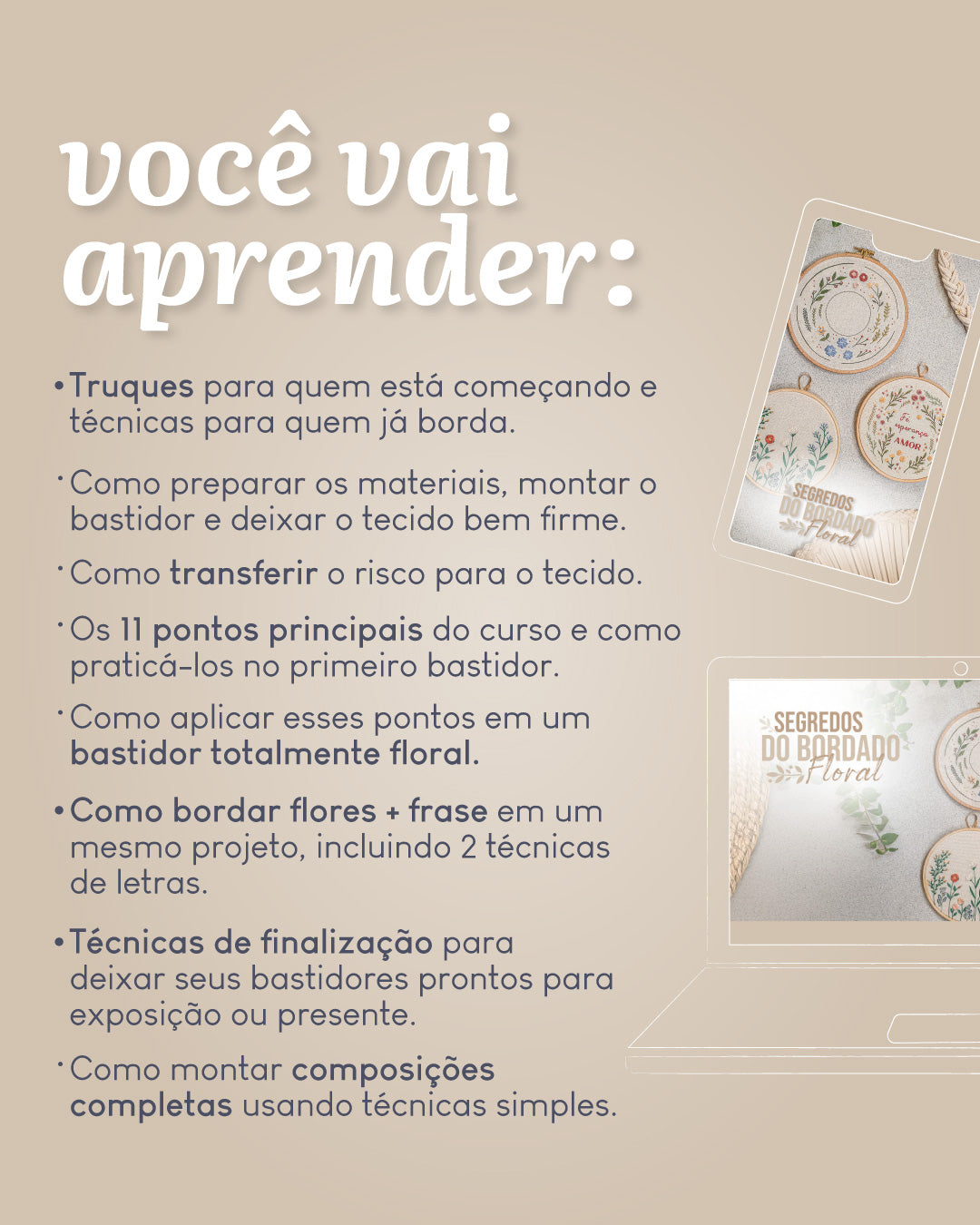 Curso Segredos do Bordado Floral