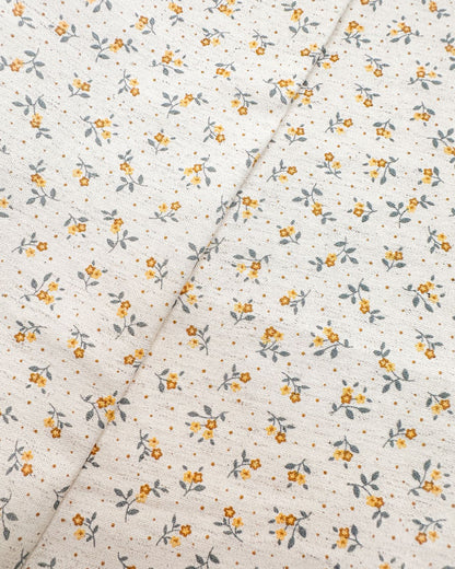 Algodão com linho 1/2m - estampado floral