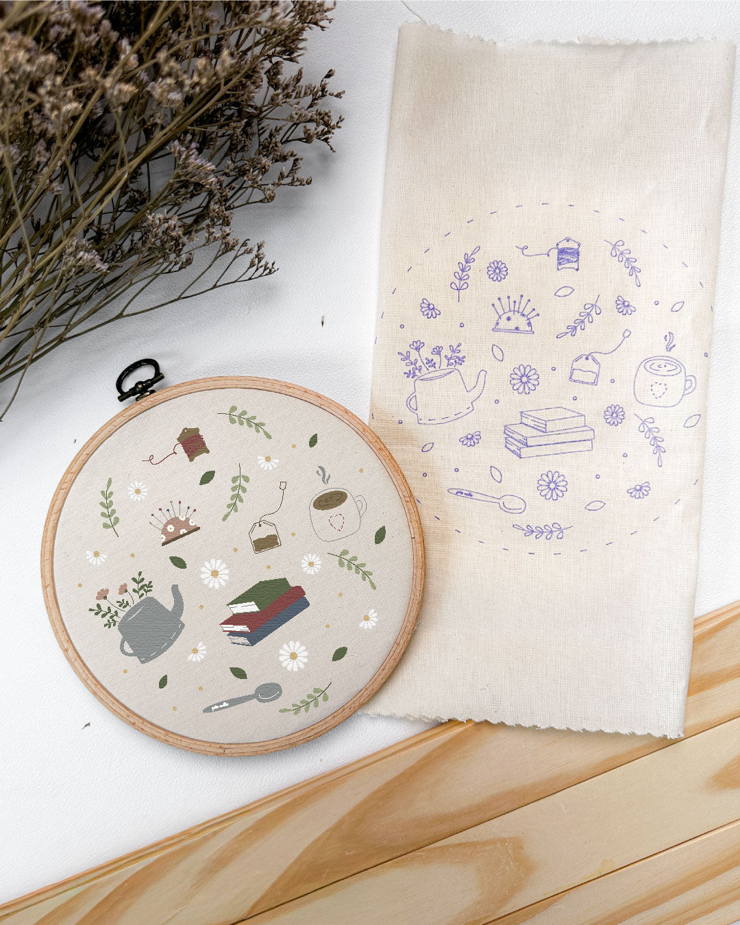 Prontos para Bordar – Kit Tecidos Riscados "Momentos" Hygge